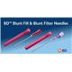 Blunt Safety Needle, sterile 18G x 1.5 inch with filter - Box 100
