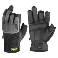 Snickers 9586 Power Open Gloves Black/Stone Grey Size 9/ Large 