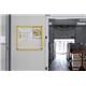 Bi-Office Ultrabrite Display Case; Cork Surface; Lockable Acrylic Door; Yellow Aluminium Frame; 940x1288mm - 16x A4