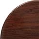 Bolero Pre-drilled Round Table Top Dark Brown 600mm