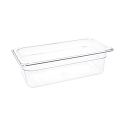 Vogue Polycarbonate 1/3 Gastronorm Container 100mm Clear
