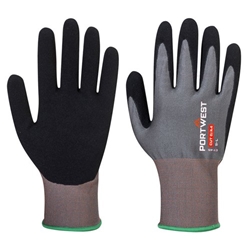 Portwest CT Cut D18 Nitrile Glove XL Gry/Blk (Pack of 12)