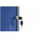 Bi-Office Enclore Display Case; Blue Felt Surface; 2 Lockable Acrylic Doors; Aluminium Frame; 2430x1230mm - 40x A4