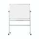 Bi-Office Revolving Whiteboard; Double-Sided Lacquered Steel Surface; Aluminium Structure; 120x90cm