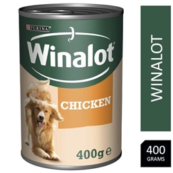Winalot Adult Wet Dog Food Can with Chicken in Jelly 12x400g