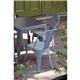 Bolero Bistro Steel Side Chairs Grey (4 pack)