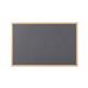 Bi-Office Earth Grey Felt Notice Board; Executive Oak MDF Frame; 180x120cm