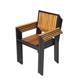 Bolero Steel & Acacia Armchair (Pack of 4)