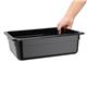 Vogue Polycarbonate 1/2 Gastronorm Container 100mm Black
