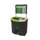 Meridian Recycling Bin Double Mixed Recycling and General Waste 87L Black/Lime/White 81893/6