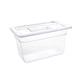 Vogue Polycarbonate 1/4 Gastronorm Container 150mm Clear