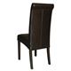 Bolero Curved Back Leather Chairs Dark Brown (2 Pack)