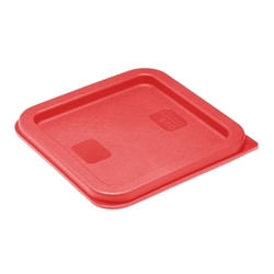 Hygiplas Square Food Storage Container Lid Red Small