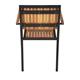 Bolero Steel & Acacia Armchair (Pack of 4)