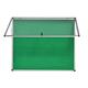 Bi-Office Enclore Fire Retardant Display Case; Green Fabric Surface; Lockable Acrylic Door; Top Hinged; Aluminium Frame; 953x924mm - 12x A4