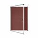 Bi-Office Enclore Display Case; Burgundy Felt Surface; Lockable Acrylic Door; Aluminium Frame; 1160x981mm - 15x A4