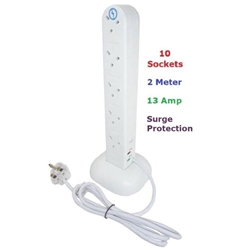 10 Gang Extension Lead Cable Tower 2M