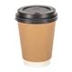 Fiesta Recyclable Coffee Cups Double Wall Kraft 340ml / 12oz (25 Pack)