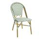Bolero Parisian Style Rattan Side Chair Light Green (2 pack)