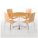 Bolero Square Back Sidechair Natural Finish (4 Pack)