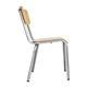 Bolero Cantina Side Chairs with Wooden Seat & Backrest Galvanised (4 Pack)