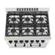 Buffalo 6 Burner Gas Oven Range with Castors
