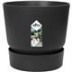 Elho Greenville Round INDOOR Pot & Base LIVING BLACK 25cm