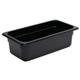 Vogue Polycarbonate 1/3 Gastronorm Container 100mm Black