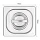 Vogue Stainless Steel 1/6 Gastronorm Lid