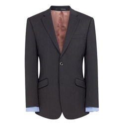 Brook Taverner Performance Aldwych Tailored Fit Single Breasted Jacket Charcoal 42 Regular 3125C