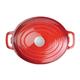 Vogue Red Oval Casserole Dish 6Ltr