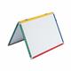 Bi-Office Schoolmate Desktop Magnetic Whiteboard Easel; 60x45cm; Dry-Wipe Lacquered Steel Surface; 4-Colour Aluminium Frame