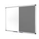 Bi-Office Maya Magnetic Combination Board; Grey Felt And Lacquered Steel Drywipe Surface; Aluminium Frame; 1800x1200mm
