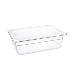 Vogue Polycarbonate 1/2 Gastronorm Container 100mm Clear