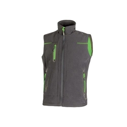 U Power Universe U-Tex Soft Shell Gilet Asphalt Grey/Green Large