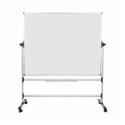 Bi-Office Earth Magnetic Revolving Whiteboard; Ceramic Steel Surface; Aluminium And Black Plastic Frame; 1200x900mm