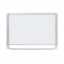 Bi-Office Mastervision Magnetic Whiteboard; Lacquered Steel Surface; Aluminium And Plastic Frame; 1800x1200mm