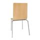 Bolero Square Back Sidechair Natural Finish (4 Pack)