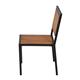 Bolero Steel & Acacia Side Chairs (Pack of 4)