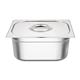 Vogue Stainless Steel Gastronorm Tray Set 2 x 1/2 with Lids