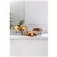 Olympia Round Tray Acacia Wood with Metal Handles 440x405x100mm