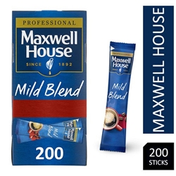 Maxwell House Mild Instant Coffee Box of 200 Sticks - PACK (4)