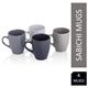 Sabichi Stoneware Grey Mugs Pack 4's