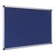 Bi-Office Fire Retardant Notice Board; Blue Felt Surface; Aluminium Frame; 1800x1200mm