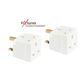 Status 3 Way Fused Plug Adapter White - PACK (8)