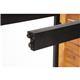Bolero Rectangular Steel and Acacia Benches 1000mm (2 pack)
