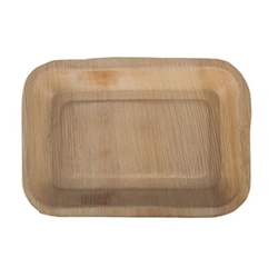 Fiesta Compostable Deep Palm Leaf Plates Rectangular 250mm (100 pack)