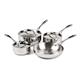 Vogue Stainless Steel & Aluminium Tri-Wall Pan Set (4 pack)