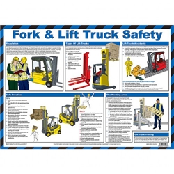 Fork & Lift Truck Safety Laminated Guidance Poster A2 - A620