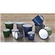 Olympia Enamel Mugs Blue 350ml (Pack of 6)